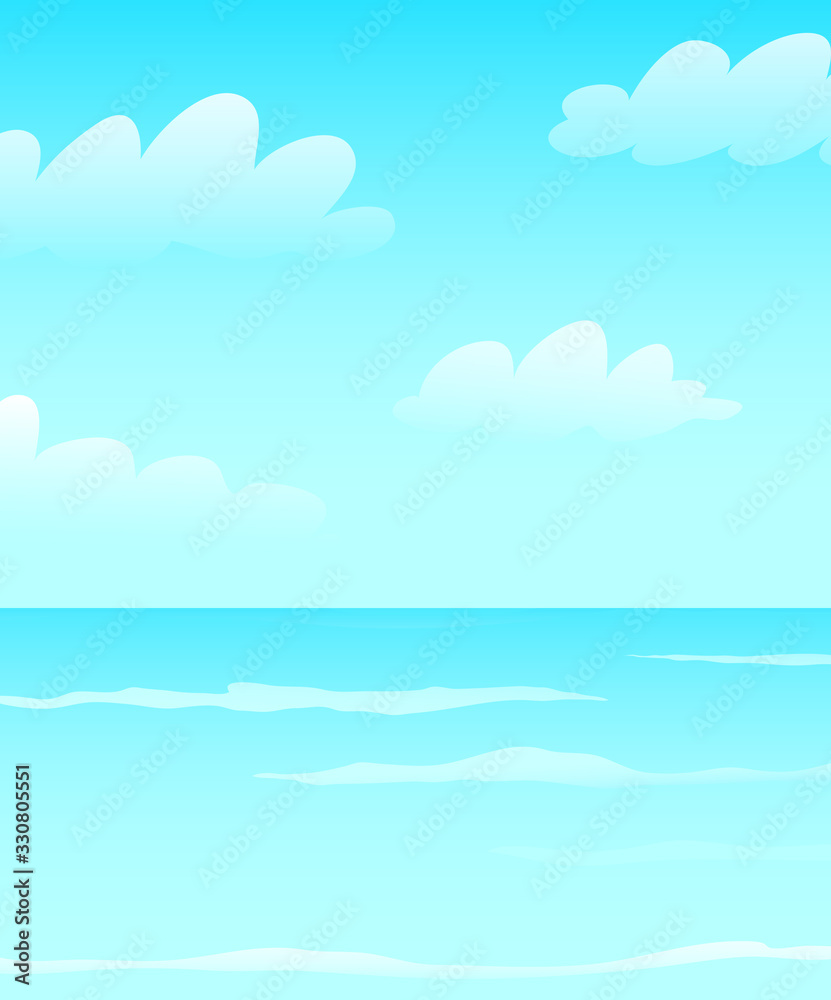 Seascape oceanic blues nautical empty clean background with clouds and sky for greeting card design. Seascape oceanic blues nautical empty clean background with clouds and sky for greeting card design.