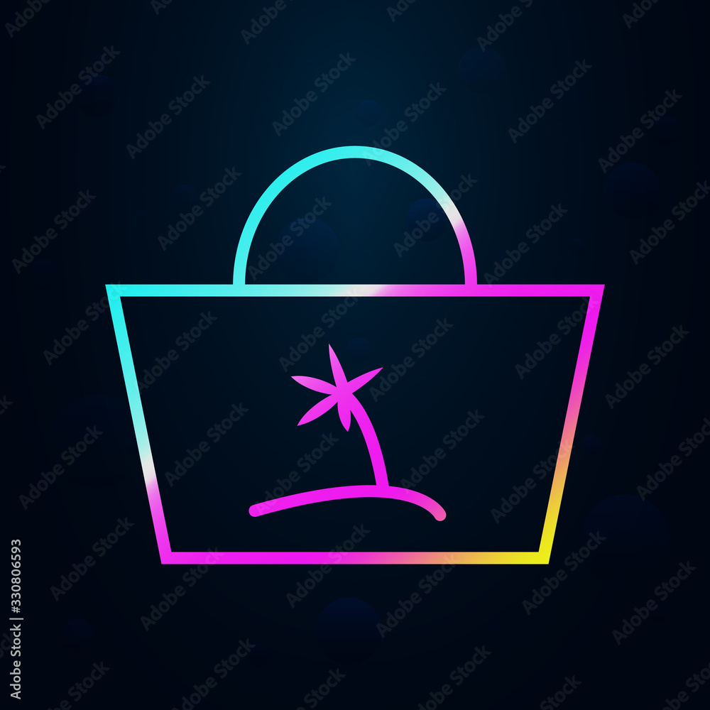 bag in nolan style icon. Simple thin line, outline vector of hotel icons for ui and ux, website or mobile application bag in nolan style icon. Simple thin line, outline vector of hotel icons for ui and ux, website or mobile application