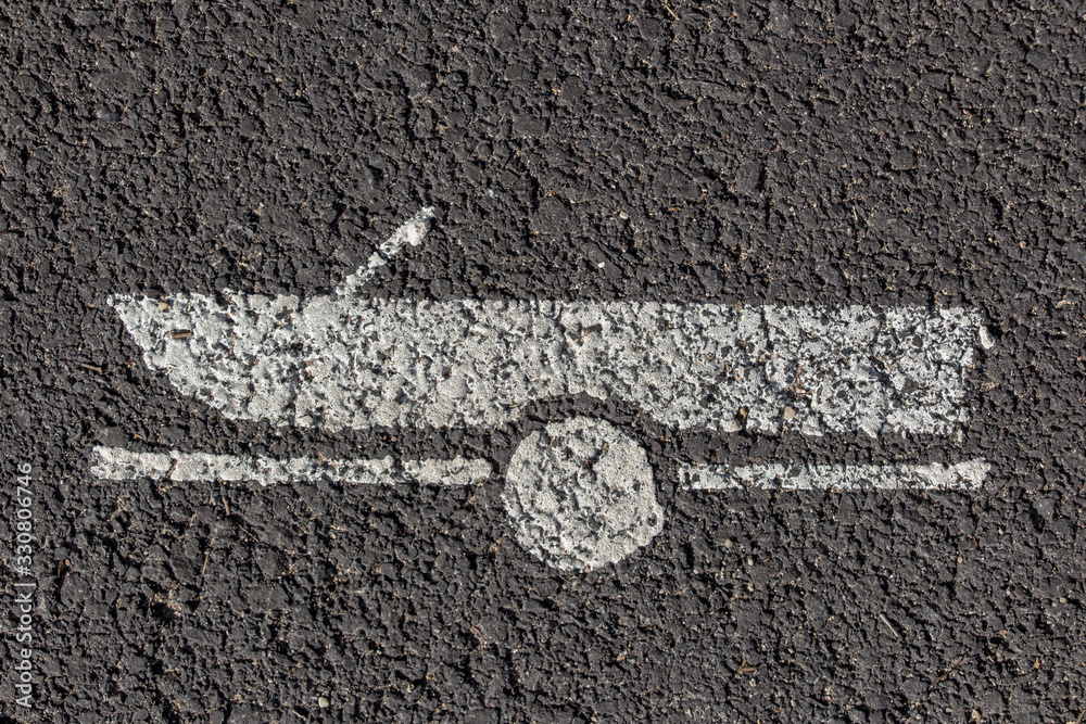 boat trailer parking sign, boat trailer parking sign Stock Photo