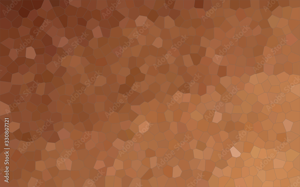 Illustration of brown and yellow pastel Small Hexagon background.