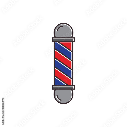 barber pole icon in trendy flat design