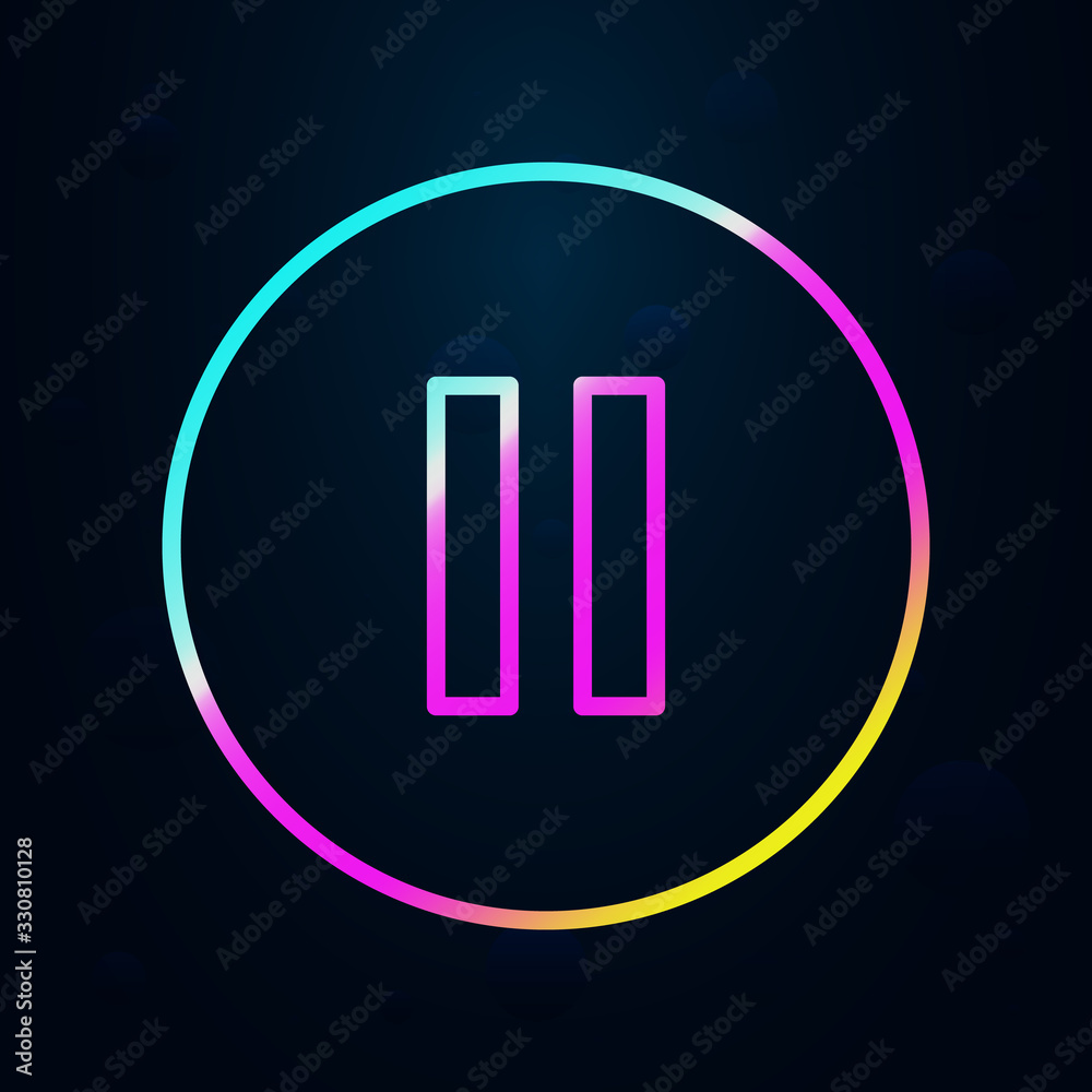pause sign in nolan style icon. Simple thin line, outline vector of Music icons for ui and ux, website or mobile application pause sign in nolan style icon. Simple thin line, outline vector of Music icons for ui and ux, website or mobile application