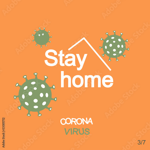 Covid-19 Coronavirus.How to cope anxiety.Stay home. photo