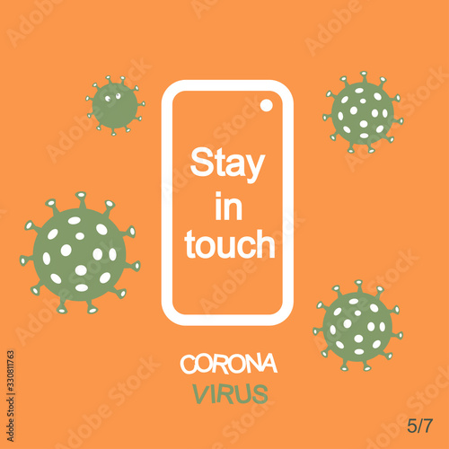 Covid-19 Coronavirus.How to cope anxiety.Stay in touch.