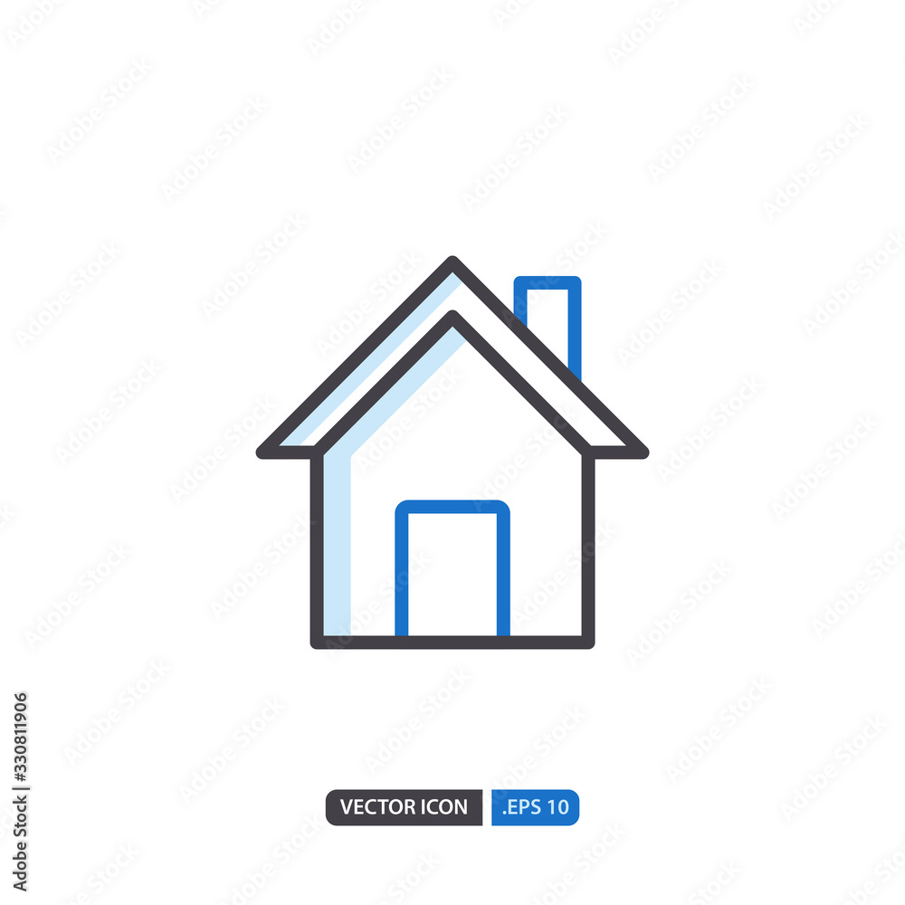 house icon in isolated on white background. for your web site design, logo, app, UI. Vector graphics illustration and editable stroke. EPS 10.