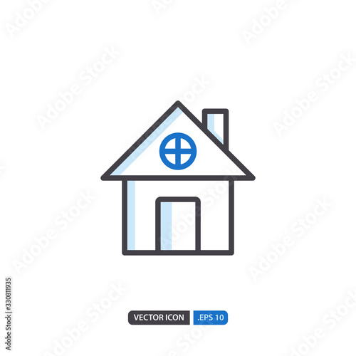 house icon in isolated on white background. for your web site design, logo, app, UI. Vector graphics illustration and editable stroke. EPS 10.