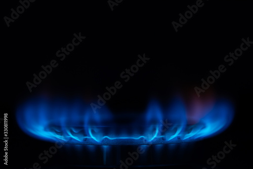Close up shot of stove gas