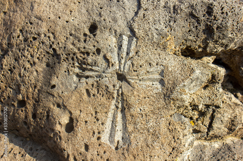 old wall texture of cross stone, cross stone wallpaper photo