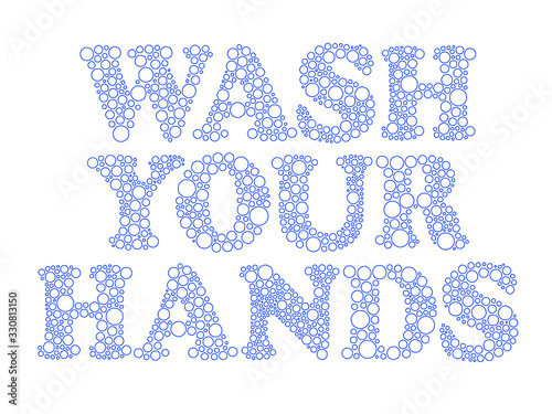 Wash your hands. Keep healthy and help others. Quarantine precaution to stay safe from Coronavirus 2019-nCov Virus. Drawing illustration. Corona global problem spread viral. Cartoon comic style