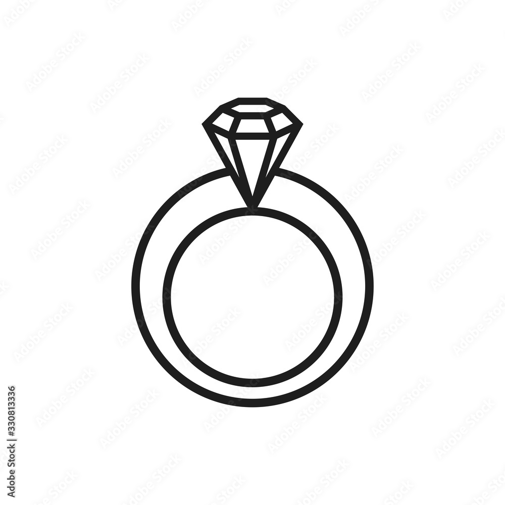 diamond vector icon, diamond ring icon in trendy flat design diamond vector icon, diamond ring icon in trendy flat design