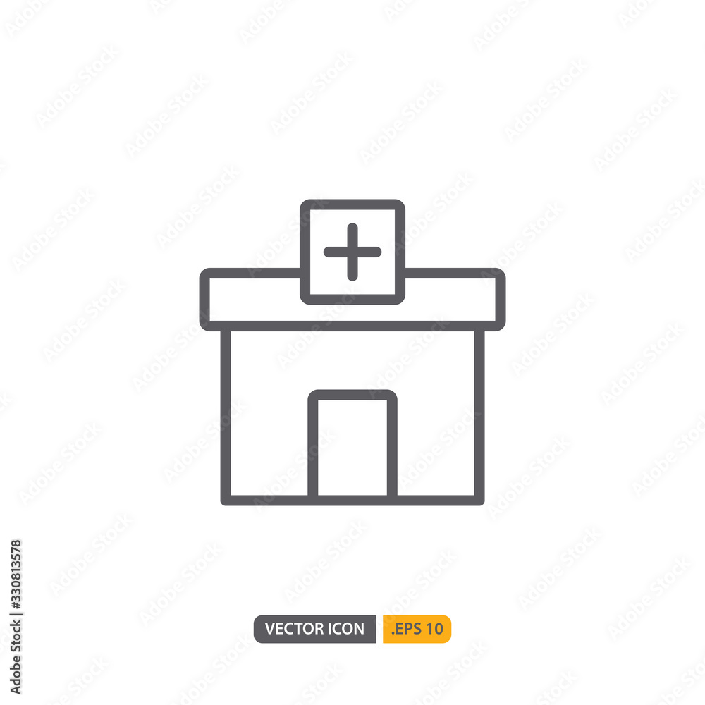 hospital icon in isolated on white background. for your web site design, logo, app, UI. Vector graphics illustration and editable stroke. EPS 10. hospital icon in isolated on white background. for your web site design, logo, app, UI. Vector graphics illustration and editable stroke. EPS 10.