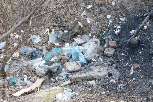 Pile of garbage planet ecology
