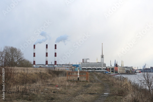 Deserted place on the outskirts of the city