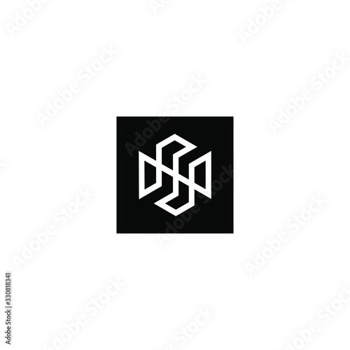 NS letter logo design vector icon template