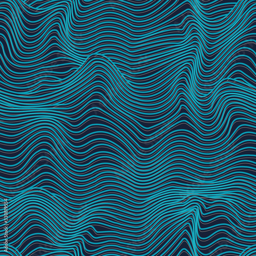 Wireframe wave seamless pattern