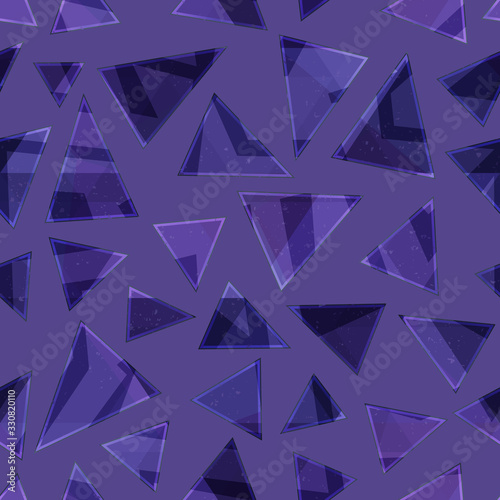 Violet color triangle seamless pattern