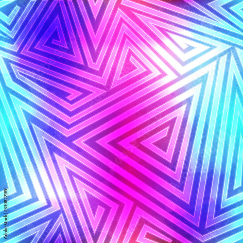 spectrum labyrinth seamless pattern