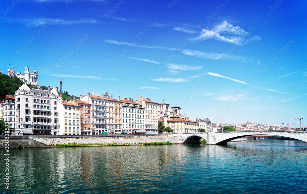 Lyon, France in a beautiful summer day