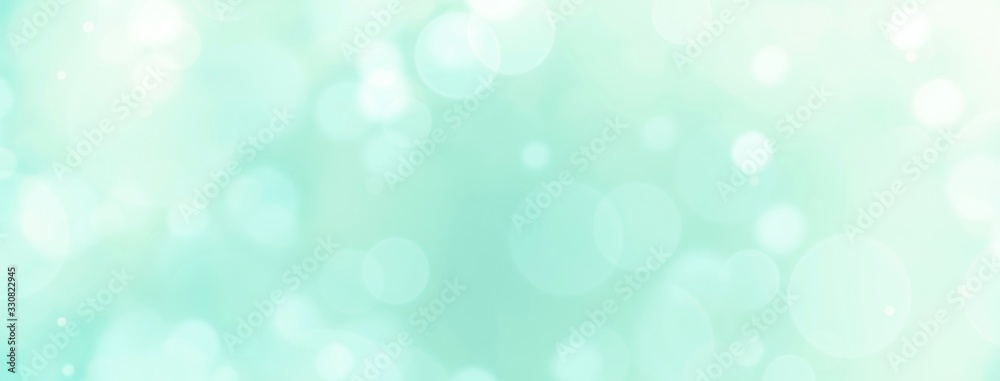 abstract green spring background with bokeh
