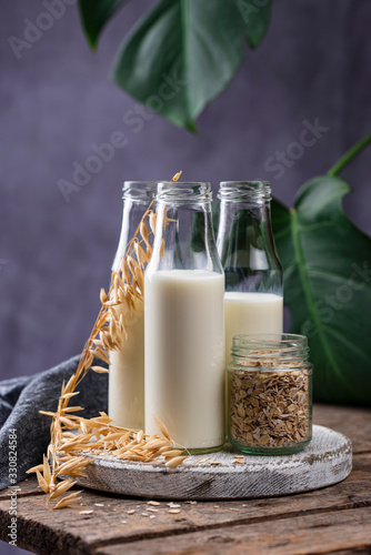 Fotografia Lactose free nondairy buckwheat milk
