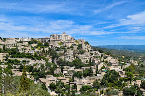 Rural village on the top of te mountain in a natural landscape