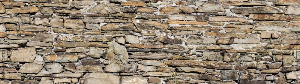 old stone wall of stones