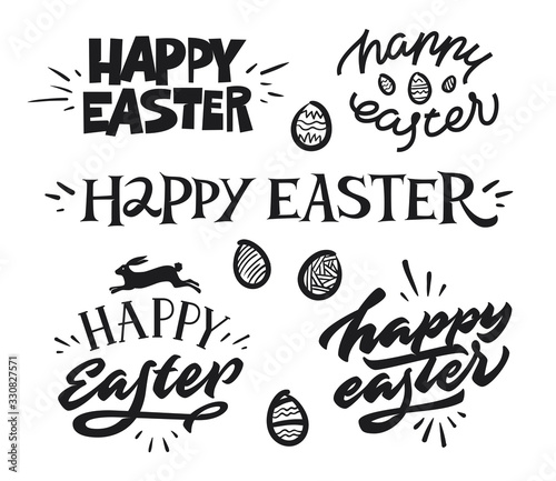 Happy Easter. Premium handdrawn lettering