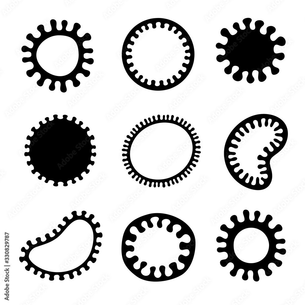 Coronavirus COVID-19. Simple vector illustration virus from china. Vector illustration of simple cells. Coronavirus COVID-19. Simple vector illustration virus from china. Vector illustration of simple cells.