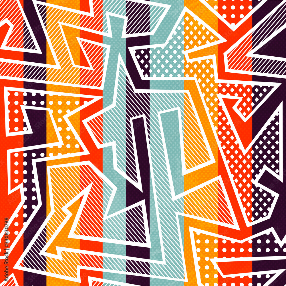 Obraz premium Colored stripes seamless pattern.