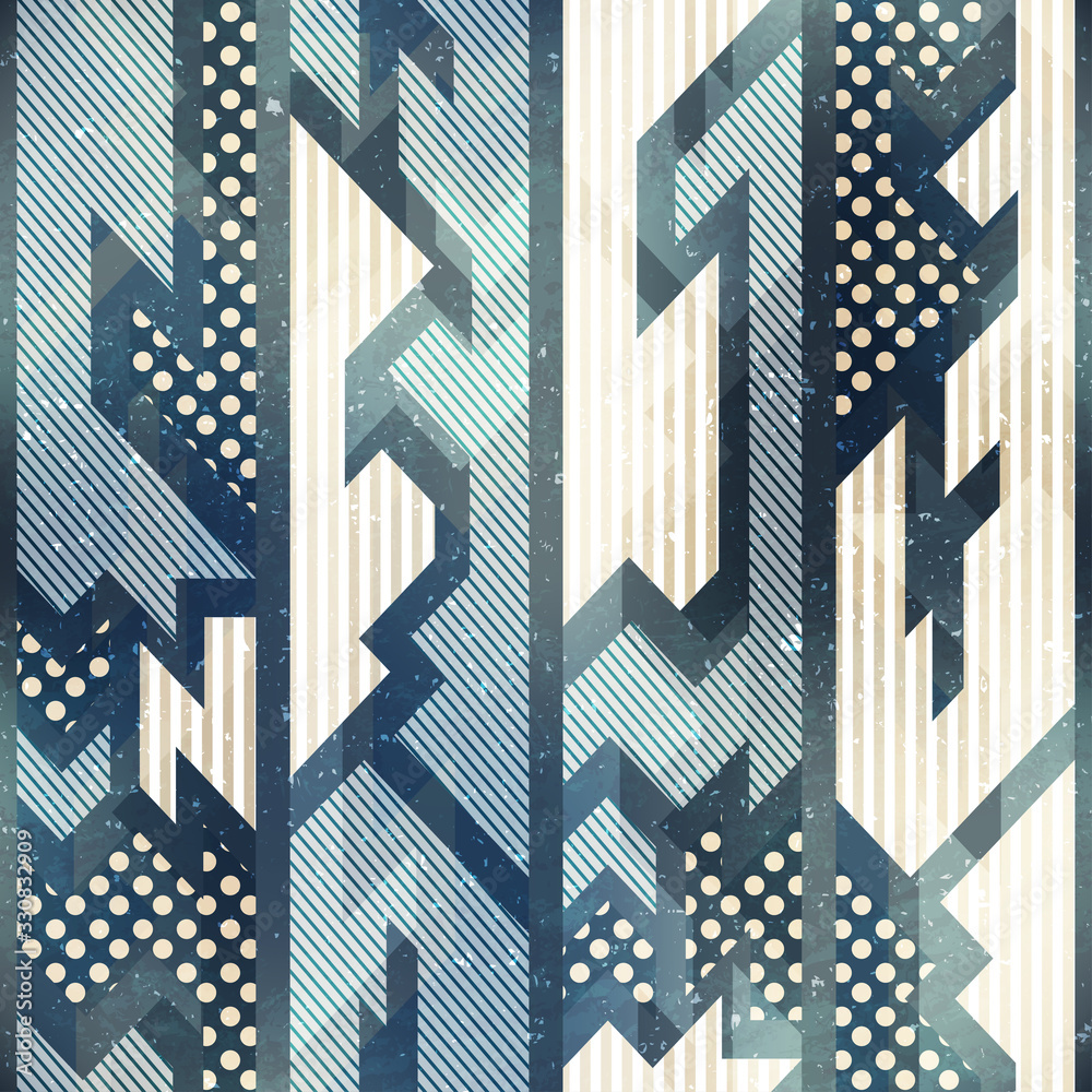 Blue tribel seamless pattern. Blue tribel seamless pattern.