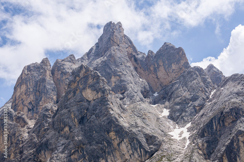 Majestic view of the Marmolada massif. Dolomites. Italy.