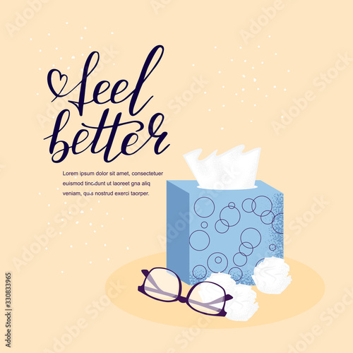 Hand lettering feel better positive 