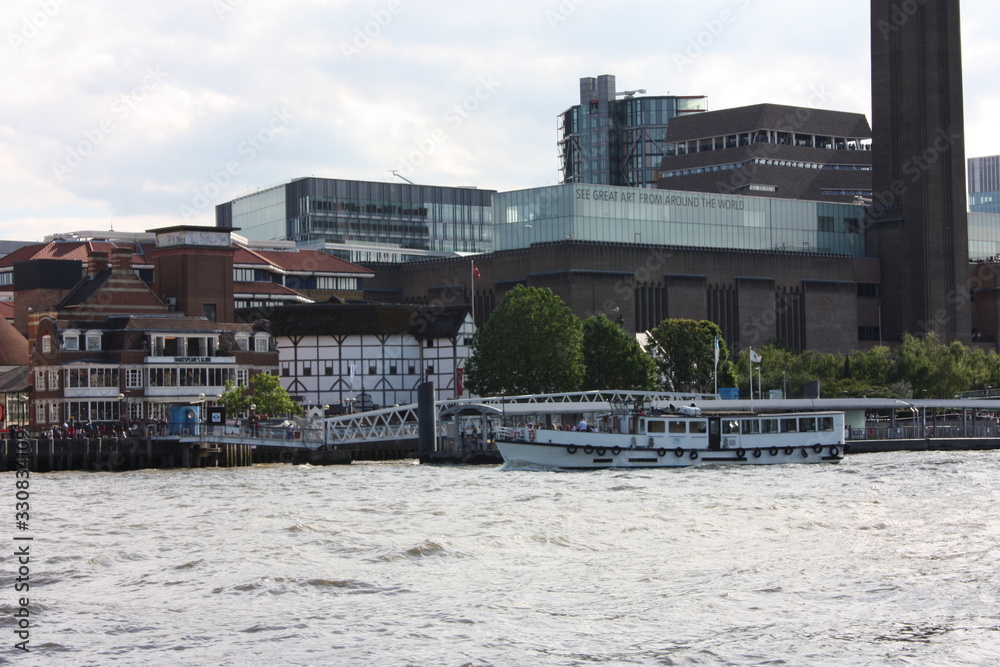 london and its historic and modern buildings along the thames river