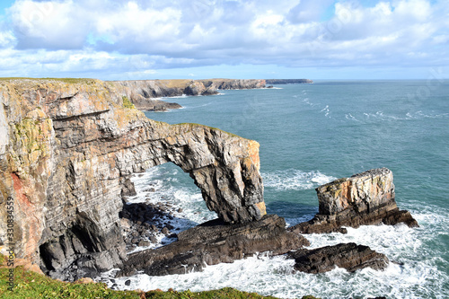 The Green Bridge of Wales on the Pembrokeshire coast. photo