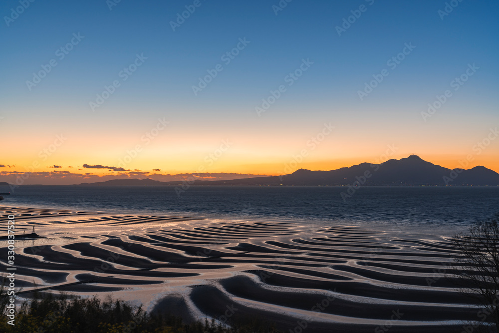 Obraz premium [熊本県]御輿来海岸の夕暮れ