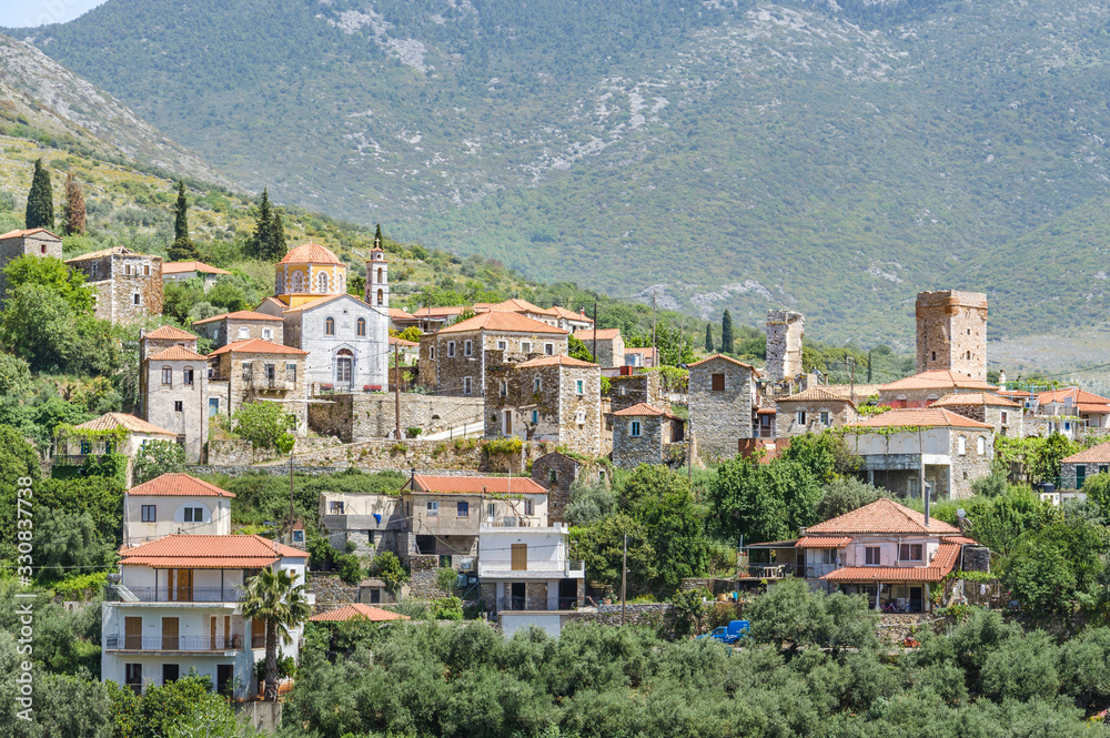One of the beautiful traditional villages in Mani Laconia Greece
