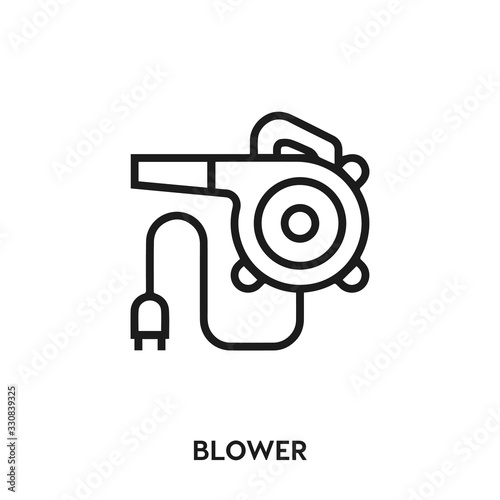 blower vector line icon. Simple element illustration. blower icon for your design. Can be used for web and mobile.