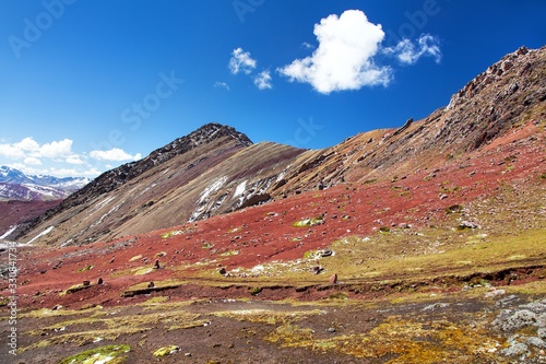 Rainbow mountains in Peru, Peruvian Andes