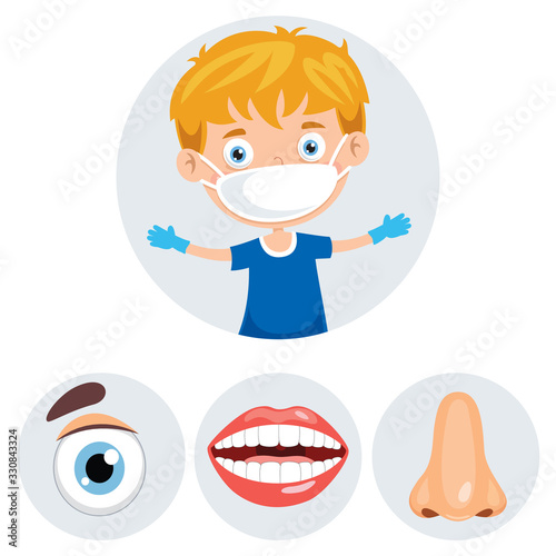 Health Care Concept With Cartoon Character