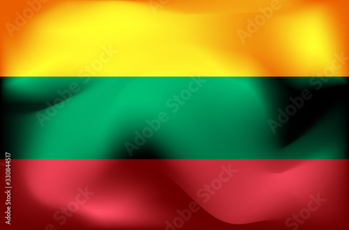 Free Download Banner with flag of Lithuania. Colorful illustration with flag for web design. Flag with folds. Bright illustration. - GFXLoad
