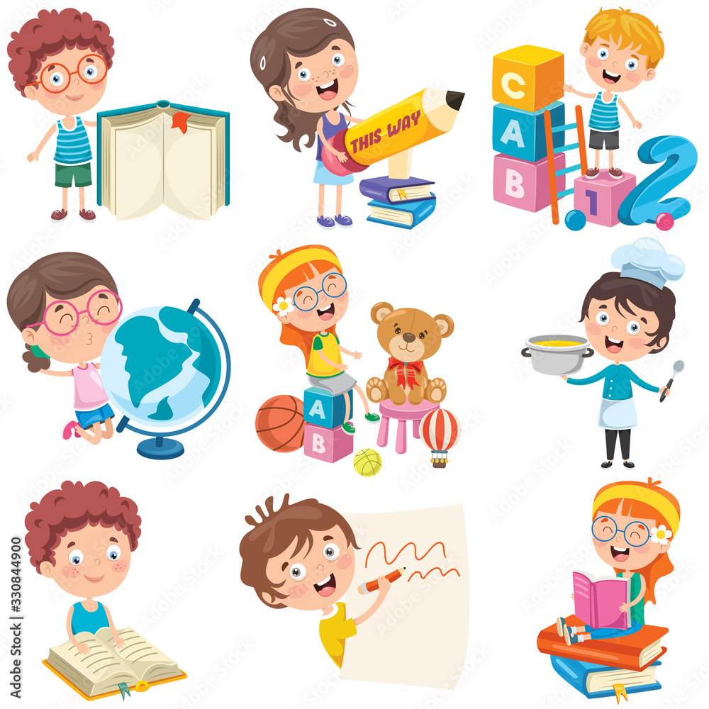 Cartoon Characters Doing Various Activities Cartoon Characters Doing Various Activities