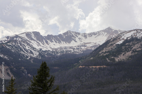 Fototapeta Naklejka Na Ścianę i Meble -  A snow covered mountain. High quality photo