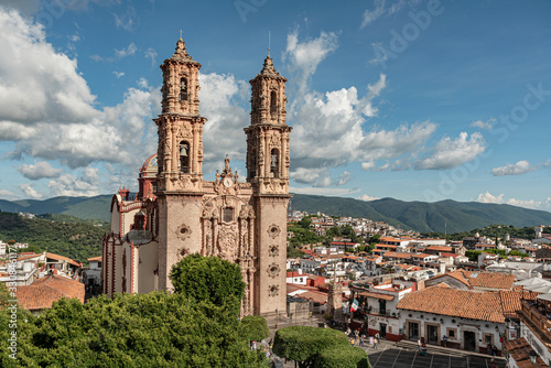 Santa Prisca Church, Taxco, Mexico. Historic church in the picturesque colonial town called Taxco photo