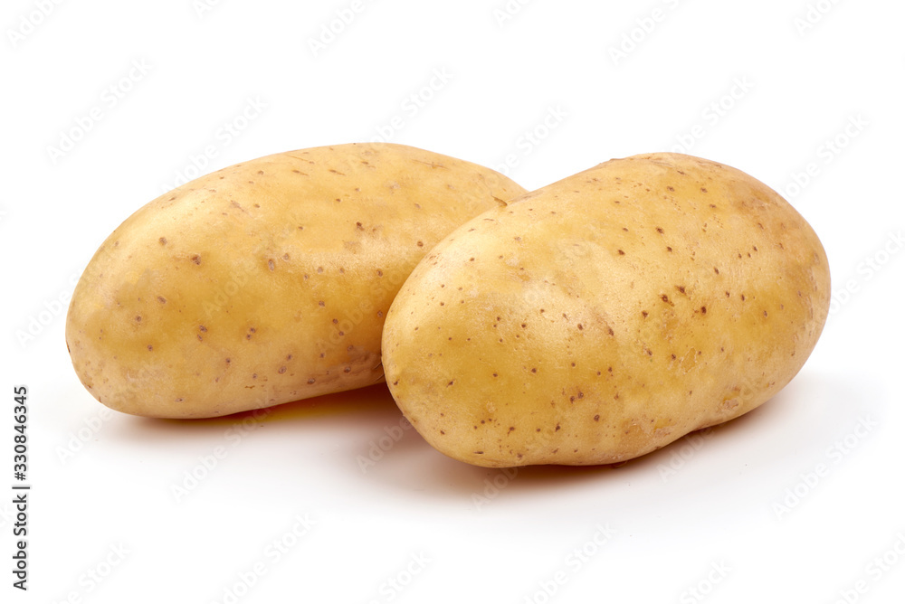 Young Fresh potatoes, organic potato, isolated on white background Young Fresh potatoes, organic potato, isolated on white background