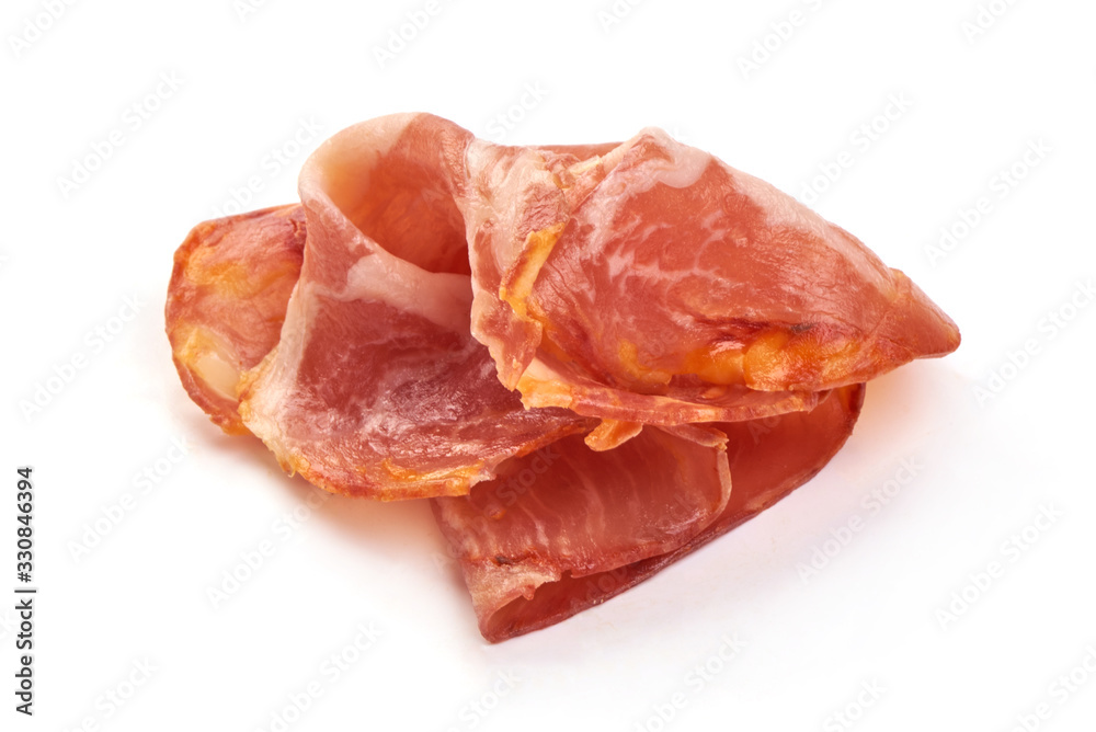 Spanish chorizo salami sausage, isolated on white background Spanish chorizo salami sausage, isolated on white background
