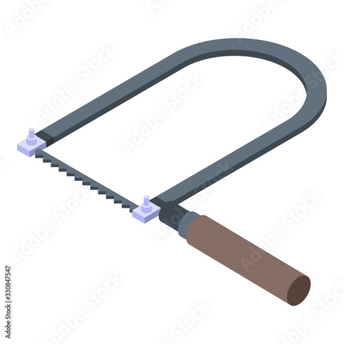 Fretsaw icon. Isometric of fretsaw vector icon for web design isolated on white background