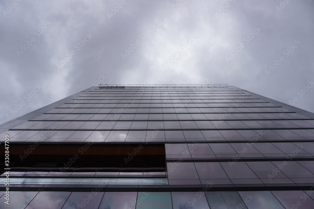 building with blue sky and clouds building with blue sky and clouds