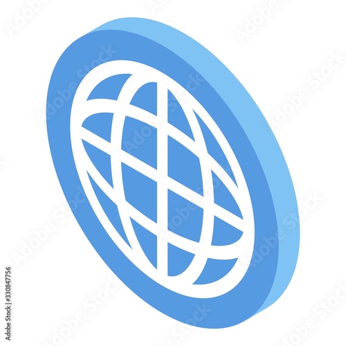 Global sign icon. Isometric of global sign vector icon for web design isolated on white background