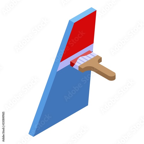 Aircraft painting icon. Isometric of aircraft painting vector icon for web design isolated on white background