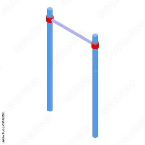 Horizontal bar icon. Isometric of horizontal bar vector icon for web design isolated on white background
